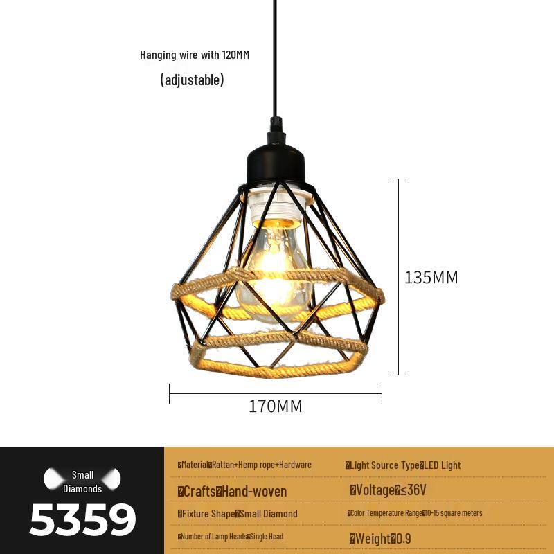 Zen Rattan Bamboo Woven Chandelier for Bedroom, Living Room, Bar, and Restaurant