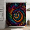 Stunning Abstract Print Shower Curtain Vibrant Colors Modern Design For Bath Decor