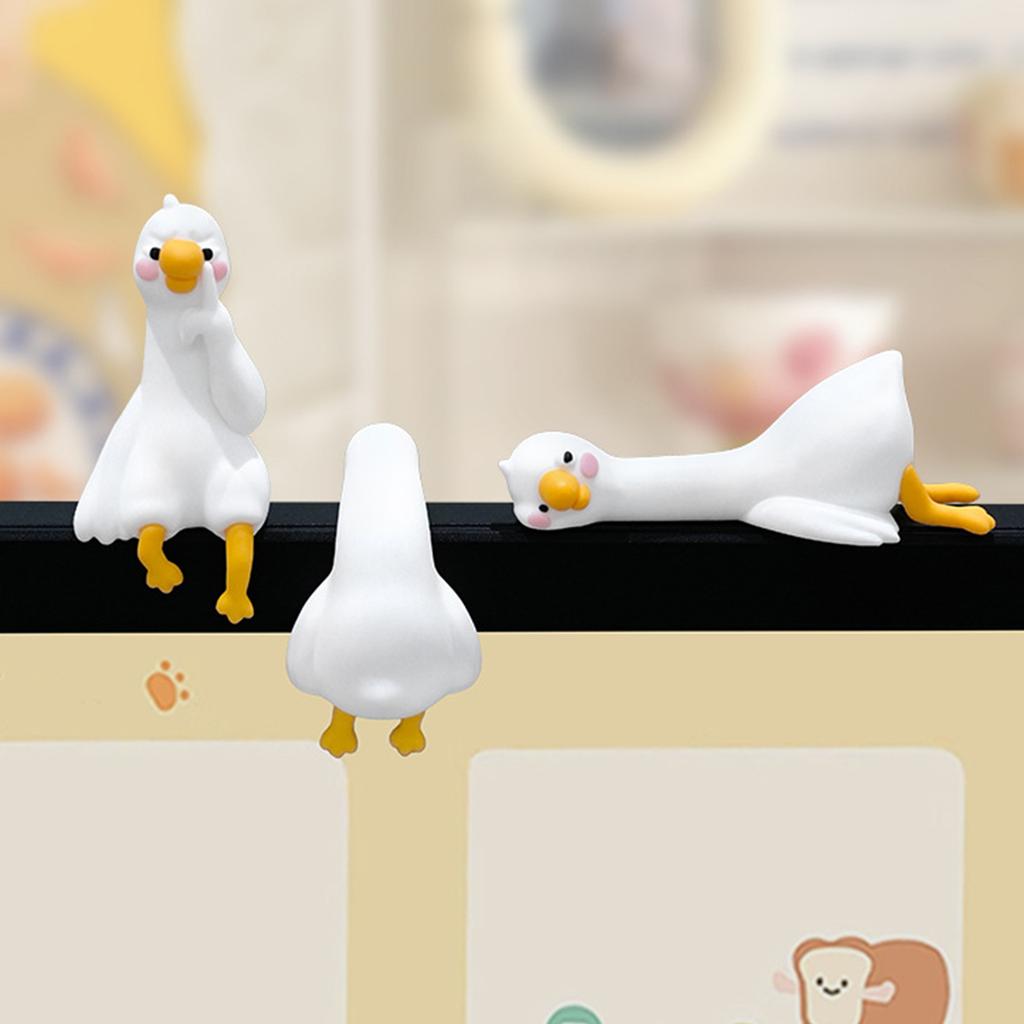 4Pcs Computer Monitor Decor Figurines Reusable Cute Dashboard Decorations Multi-Purpose Car Dashboard Ornaments Gift for Friends