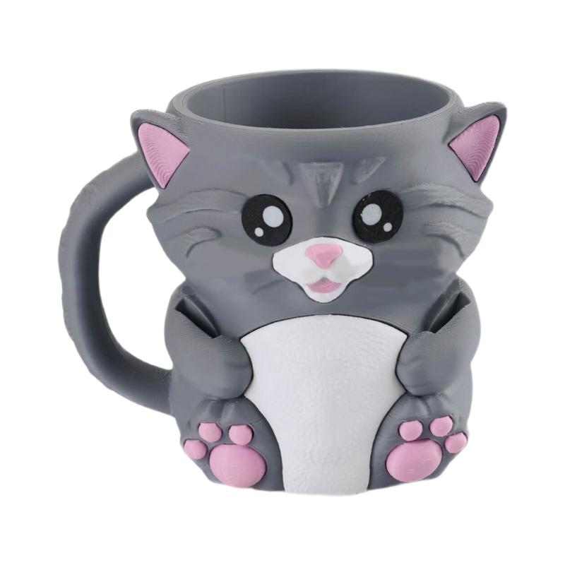 Funny Animal Ice Cream Pints Holder With Insulated Sleeve Builts In Storage Drawer and Spoons Dessert Organizers