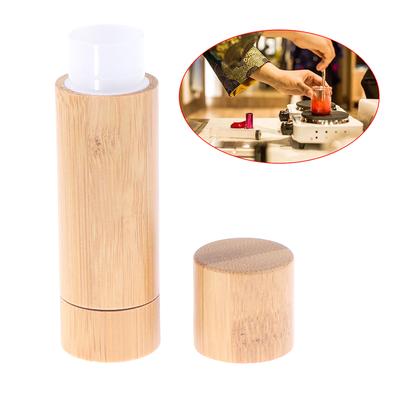 1Pc 4Ml Natural Bamboo Diy Lipstick Empty Tube Cosmetic Container Travel Bottle