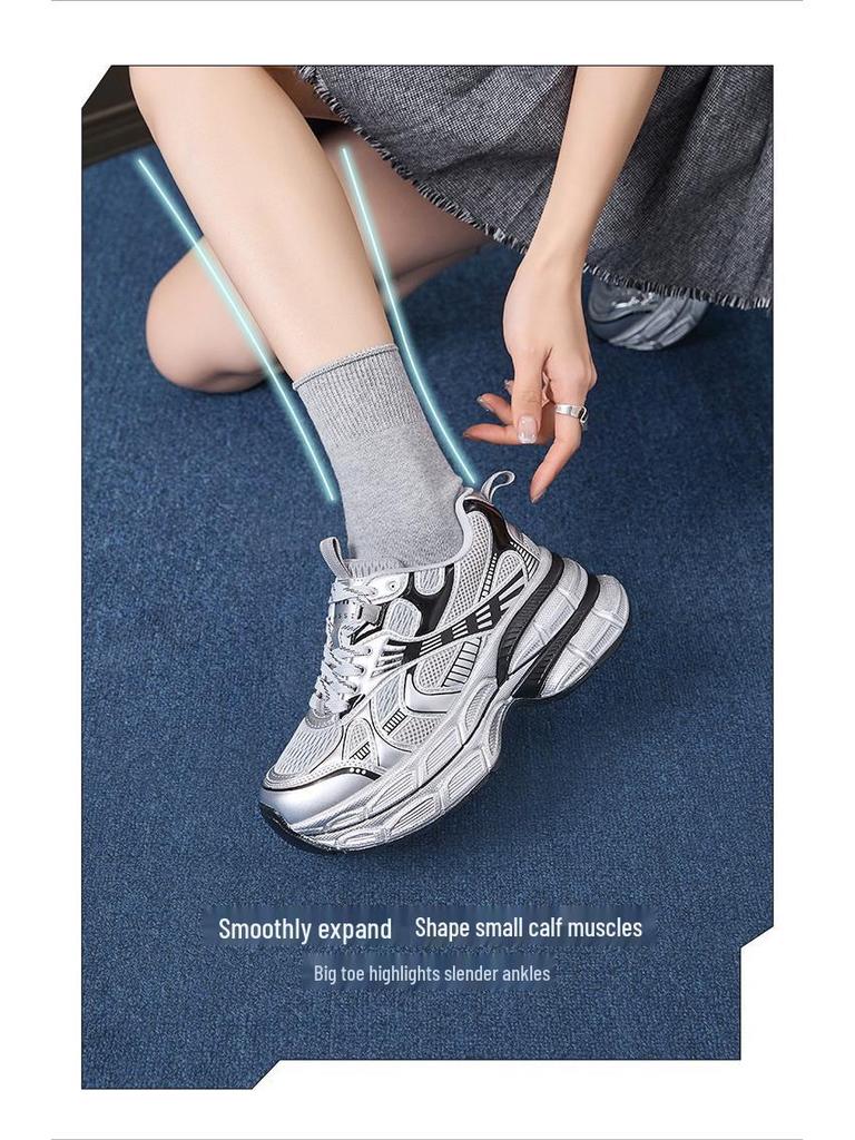 ZHR Women's Thick-Soled Height-Increasing Dad Shoes: 2025 Lightweight, Versatile Sports Sneakers