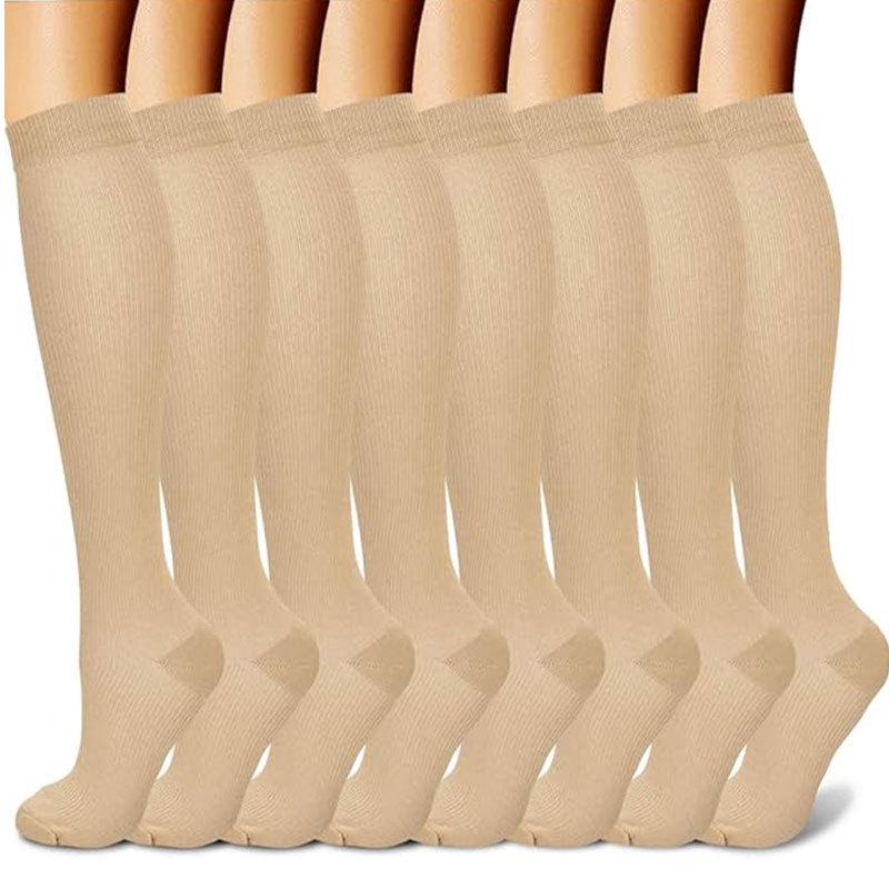 Compression Knee-high Socks Set for Running and Sports - Graduated Support, Multiple Pairs (3/4/6/8)