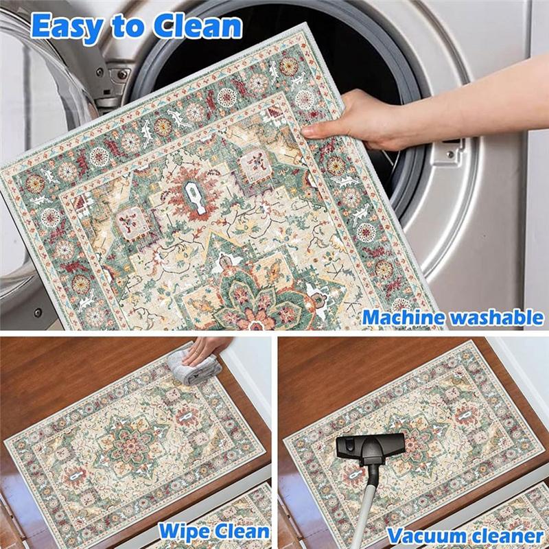 Good-Edging Stair Treads Non-Slip Carpet Mat, 32In X 20In Indoor Stair Runners For Wooden Steps, Rubber Backing Stair Rugs