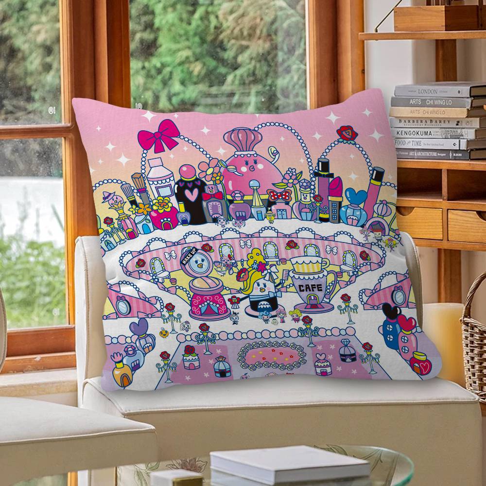 Tamagotchi Cut Friend Office Cushion Pillowcase Car Cushion CoverXCM Lumbar Pillowcase Sofa Pillowcover
