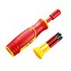 InterchangeableBit Screwdriver | S2 Alloy Tool Steel Construction, Textured NonSlip Grip, Insulated
