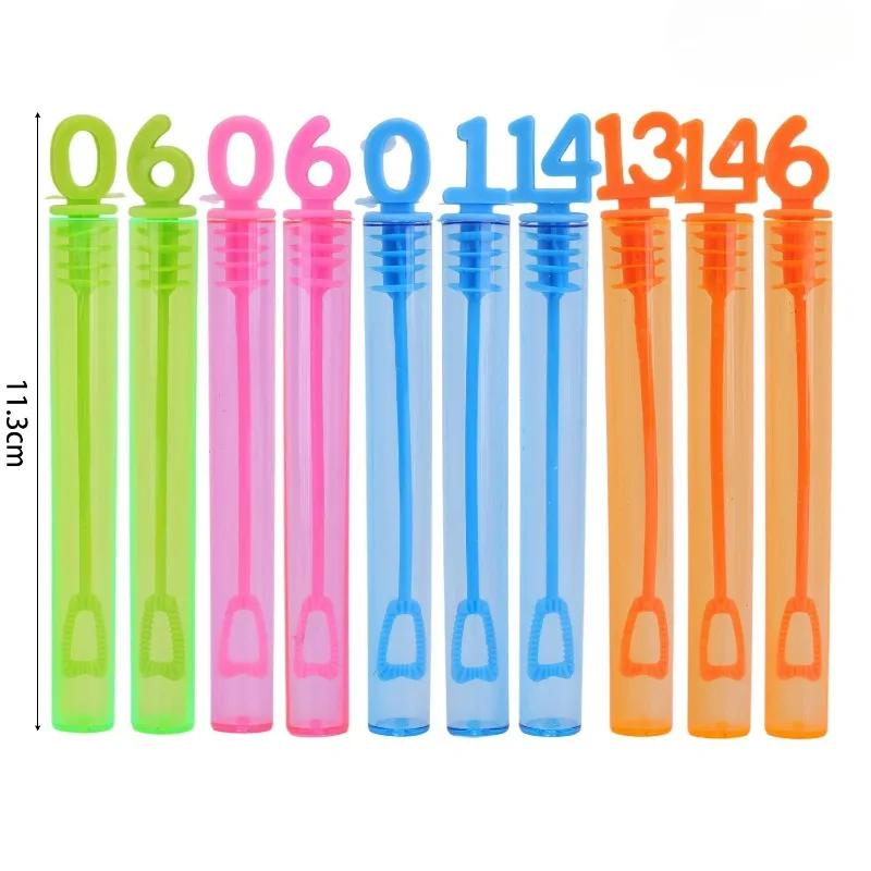 

Wholesale Wand Tube Clear Empty Bubble Soap Bottles with Handle Wedding Gift for Guests Party Decor Kid Toy Cartoon Animal Shape 10PCS(Random color)