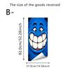 Funny Cartoon Face Trash Bin Sticker Water Block Vivid Expression Recycle Bin Sticker Easy Paste Sun Proof Tough Bin Wrap Decal