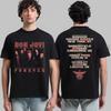 Letnia Wyprzedaż Bon Jovi 2026 Forever Tour Koszulka z Nadrukiem Unisex Y2K Gotycka Bawełniana Luźna Koszulka Hip Hop Okrągła Koszulka
