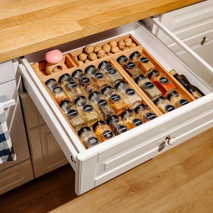 Plateau De Rangement - Creative Deco - Bois De Hêtre - 36 X 28 X 5 Cm - Organisateur - Durable