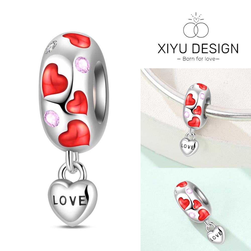 Infinite Love Series Beads Copper Romantic Rose Cupid'S Arrow Charms Fit Diy Bracelet Key Chain Necklace Women Jewelry Gifts