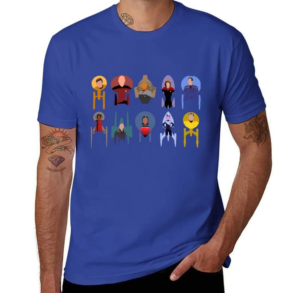 Trek Ships Captains Tshirt Hippie Clothes Summer Top Oversized Anime Figures Unisexs Tall T Shirts