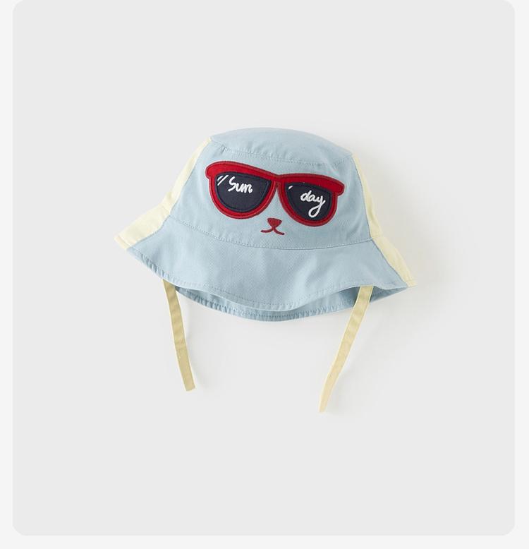 David Bella Boys' Elegant Fisherman's Hat Summer New Collection Children's Pure Cotton Hat Baby Sunshade Hat