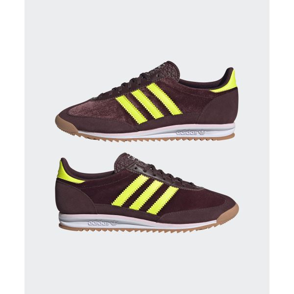 adidas  SL72 OG Aurora Ruby Solar Yellow Velvet Women Sneakers Red Gum JI0195
