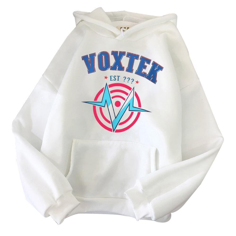 Hazbin Hotel VOX Retro Signal Logo Hoodie Man Woman Harajuku Long Sleeve Pullover Tops Sweatshirt Gift