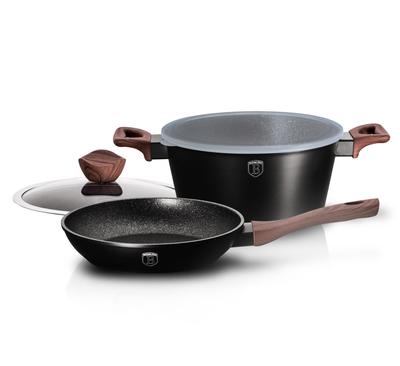 BERLINGER HAUS Ebony RoseWood Line BH-6782 3-piece Pot Set 24cm