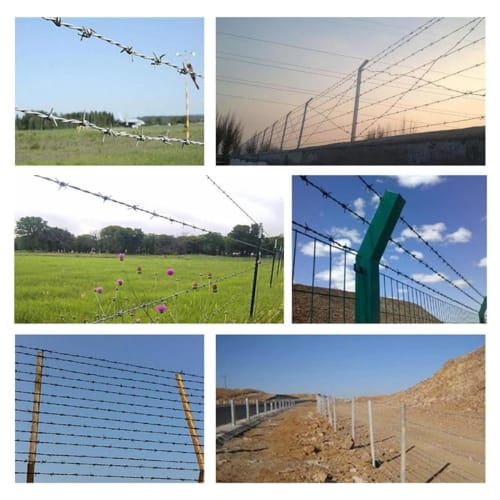 Haiyunhome Galvanized Barbed Wire, High-Tensile Barbed Wire, Safety Barbed Wire, High Temperature Resistant, Corrosion Resistant, Rust Resistant, 8cm