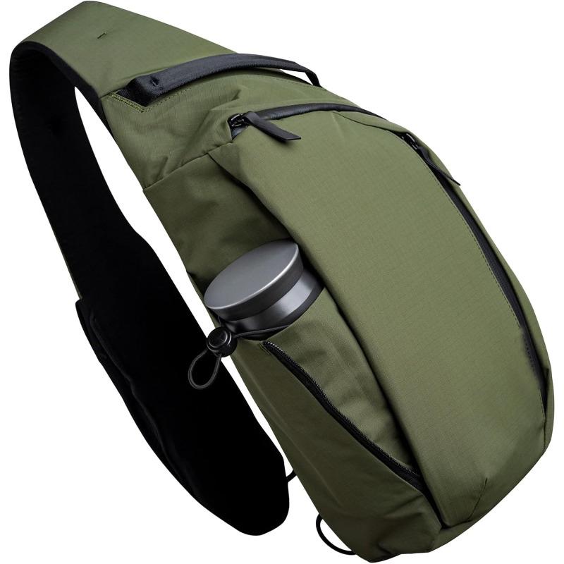 

Right Shoulder Chest bag 7.5L - Crossbody Bag, Sling Backpack - Fits 11 Tablet - Single Shoulde Water Bottle Pocket зелёный