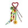 1Pcs Handbags Cellphone Chain Heart Keychain Heart Phone Charm Strap Beaded Phone Lanyard Cute Bag Pendant For Women