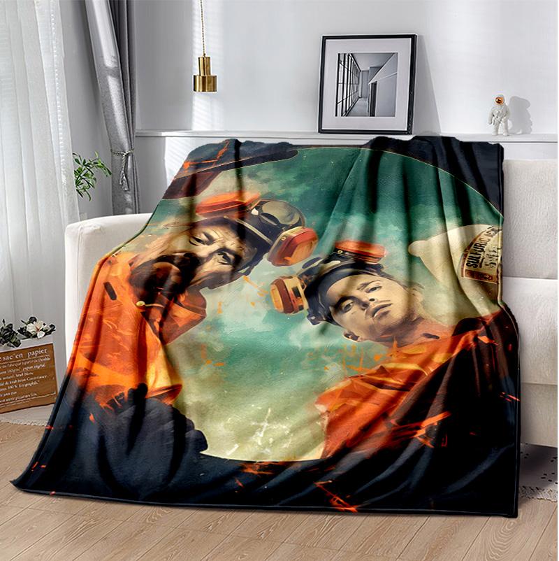 Bad Flannel Blanket Soft Warm All-Season Throw, Design for Camping, Car Travel, Hiking Sofa, Bed, Office Perfect Gift for Parties