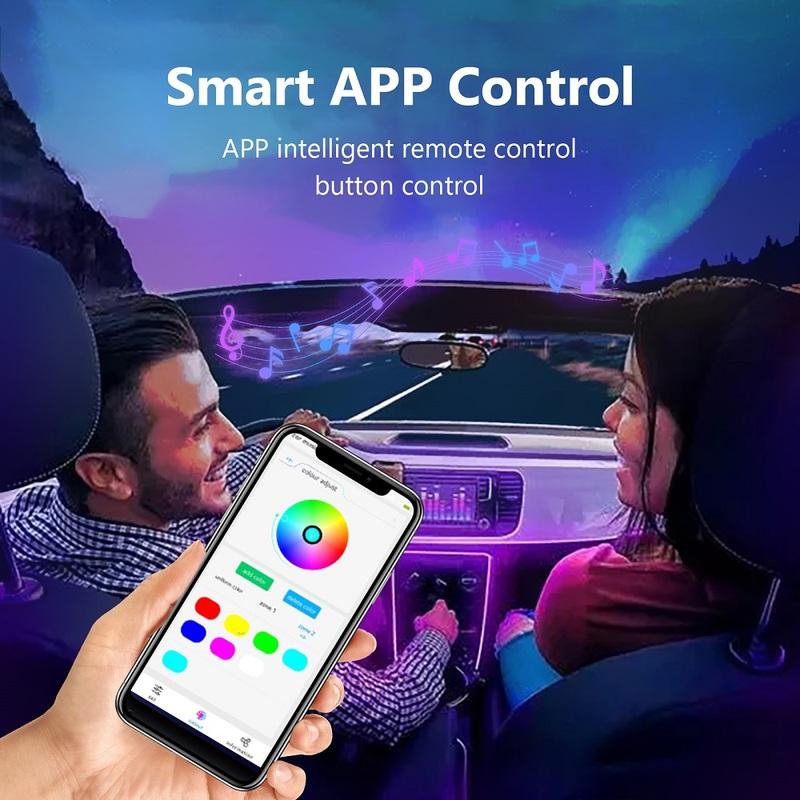 Універсальні симфонічні автомобільні підсвітки 18 в 1 64 RGB Підсвітка салону автомобіля Акриловий світловод Оптоволоконна прикраса автомобіля Атмосферне світло