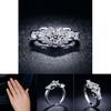 Elegant Women Round Cut Luxurious Crystal Ring For Wedding And Engagement