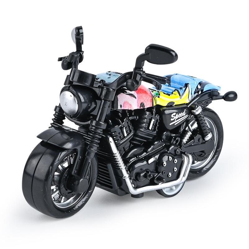 Trendy Mini Motorcycle Keychain Pendant: Cool Model Figurine Car Keyring Toy