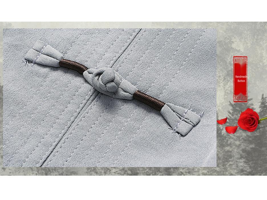 Men's Long-Sleeve Traditional Chinese Tang Suit for Spring/Summer - Ideal for Middle-aged and Elderly Dads and Grandpas, Perfect for Tai Chi.