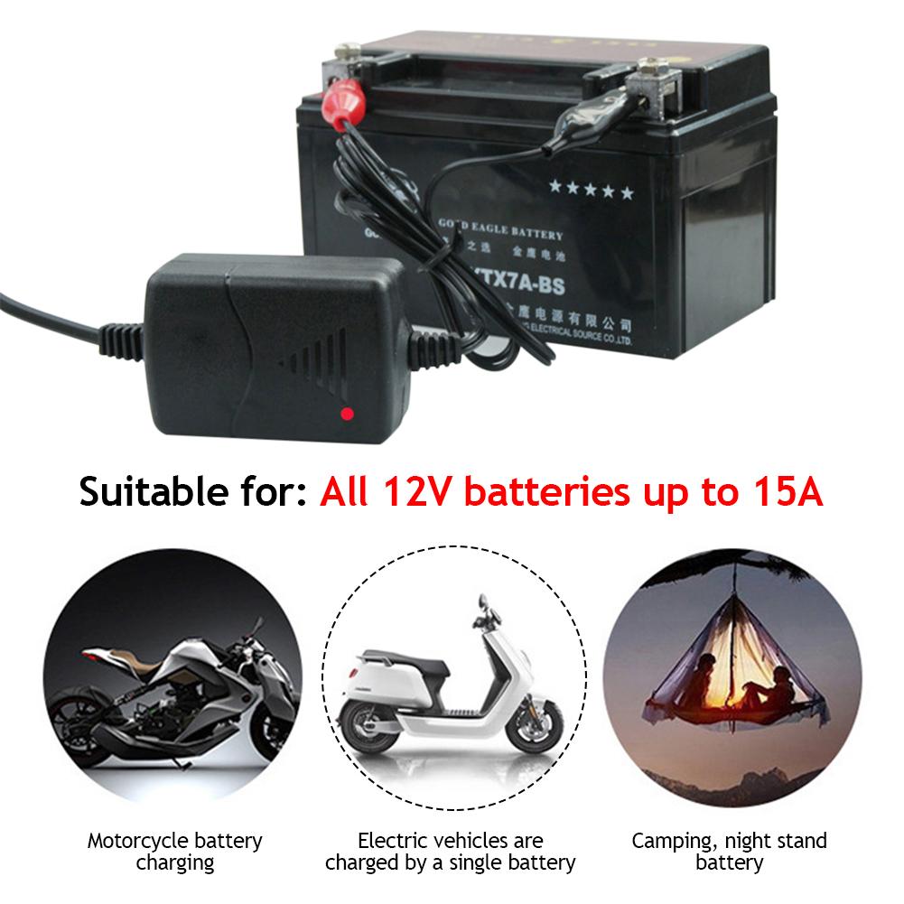 Car Charger 12 V Battery EU US UK Car Battery Charger Maintainer Amp Volt Trickle Automatic Battery Charger Car Truck Motorcycle