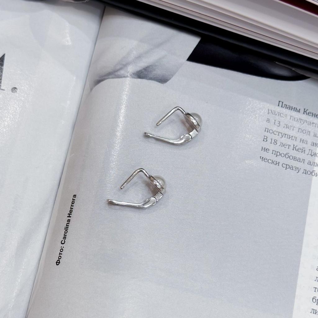 Серебряные серьги с натуральным жемчугом (2167952)