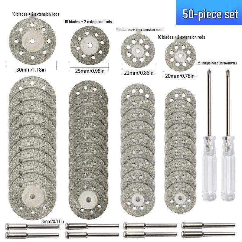 High-Speed Diamond Cutting & Grinding Disc Set for Electric Grinders – Steel & Resin Mesh Circular Saw Blade for Woodworking