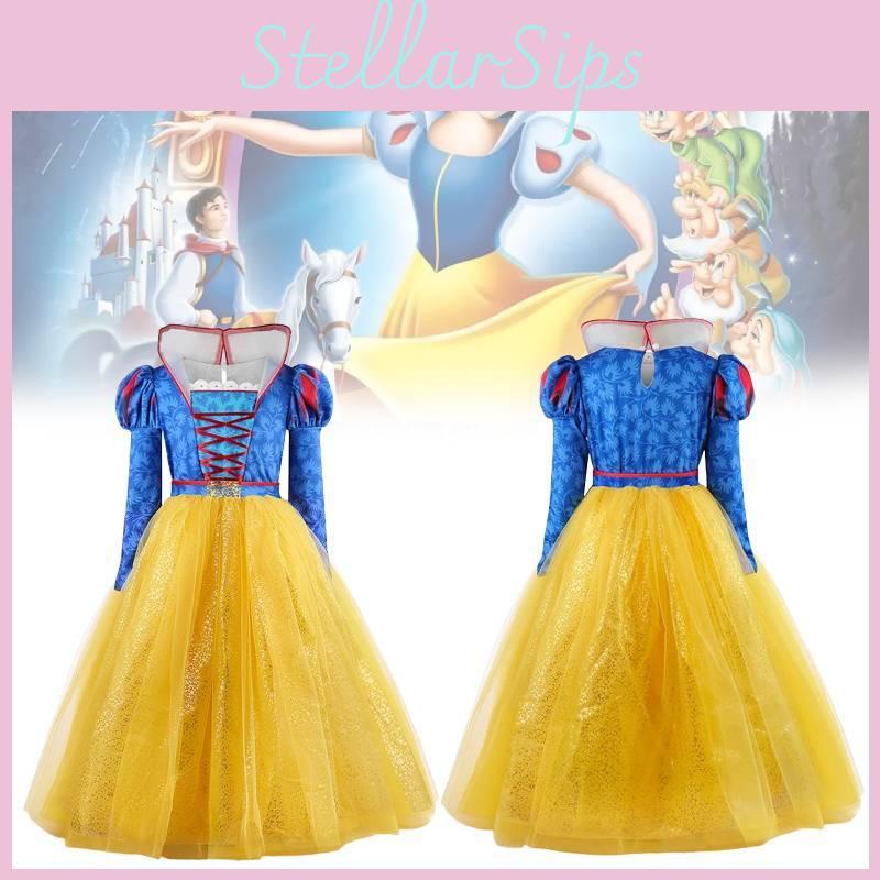 Cosplay Schneewittchen Kinder Prinzessinnenkleid Tüll-Details Puffärmel Partys