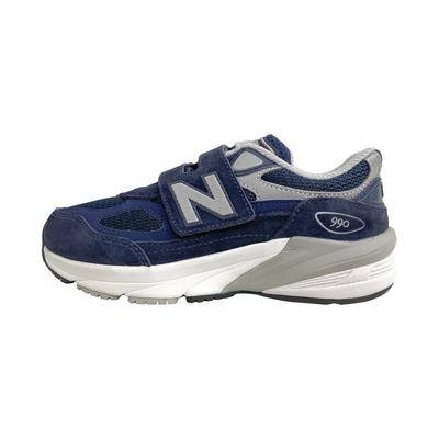 NB 990 V6 Hook and Loop Cushioning, Wear Resistant Low Top Kids Lifestyle Shoes Blue PV990NV6