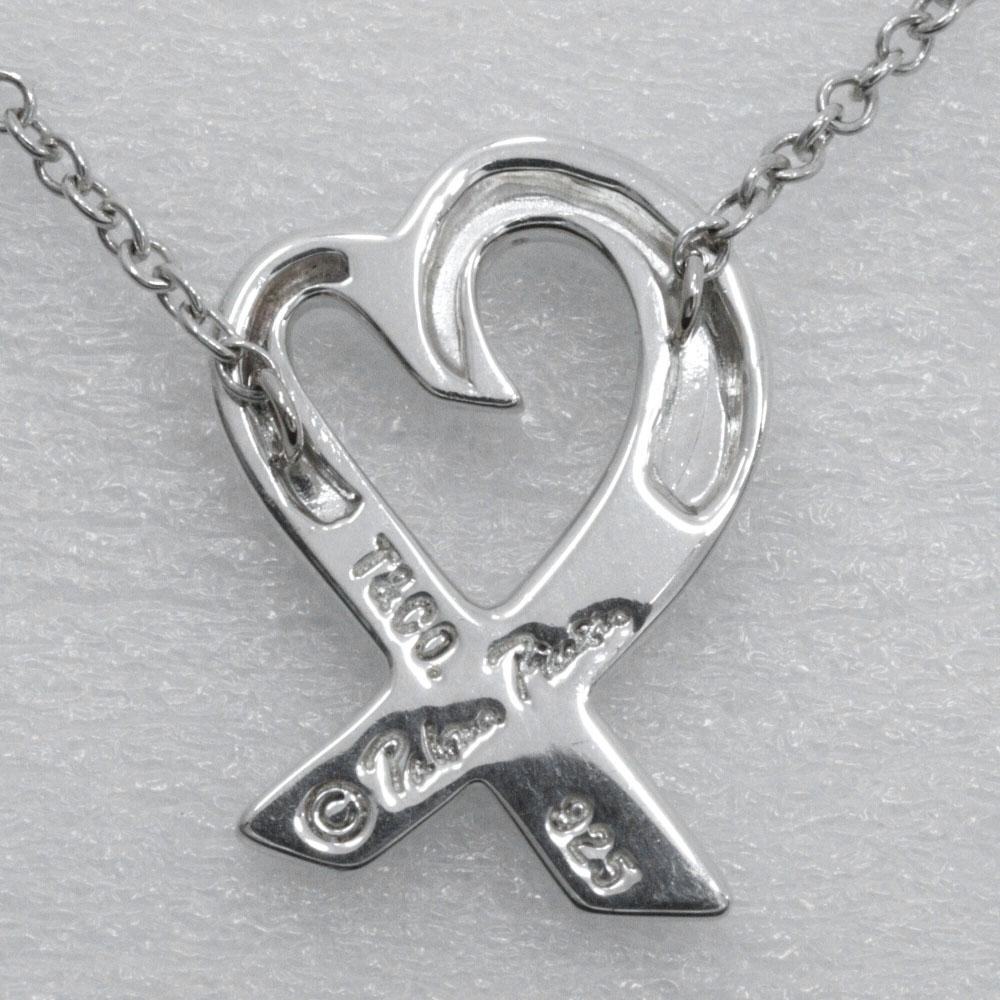 TIFFANY&Co. Loving heart Necklace Paloma Picasso Silver925 heart 2.1g Women Used
