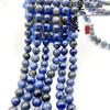 Natural Blue Vein Stone Necklace with Tassel and Beads - DIY Semi-Finished Car Hanging Pendant