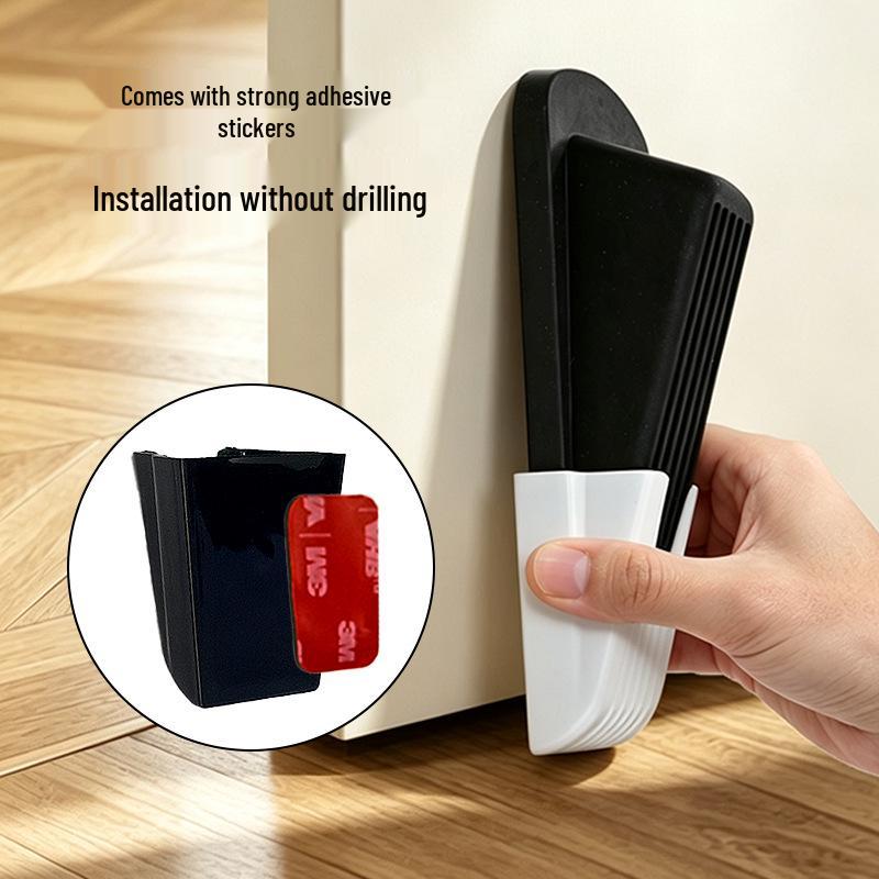 Windproof Anti-Collision Door Stopper and Holder with Storage Box