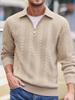 Half-Zip Stand Collar Cable Knit Men's Pullover Hoodie