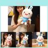 Adorable Rabbit Plush Toy Soft Stuffed Doll Cuddly Gift For Children In Pink And Blue