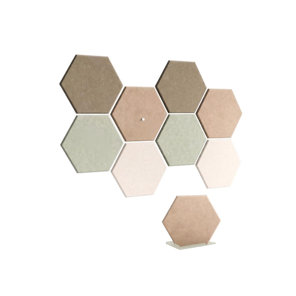 Set di Pannelli Murali Esagonali in Feltro Autoadesivi Decorativi Insonorizzanti Piastrelle Acustiche per Ufficio Casa Studio Decorazione Murale