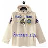 Unisex Long Sleeve Zip-Up Training Jacket Cotton Outdoor Sportswear Running Hiking Gym Cycling