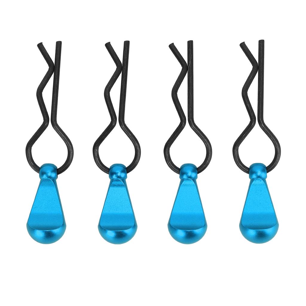 4 szt. Klipsy do karoserii RC ze stali nierdzewnej w kształcie R, klipsy do karoserii samochodu RC z uchwytem ze stopu aluminium dla 18