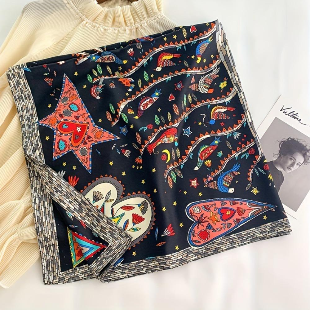 90*90cm Square Scarf Luxury Print Hijab Bandana Fashion Shawls