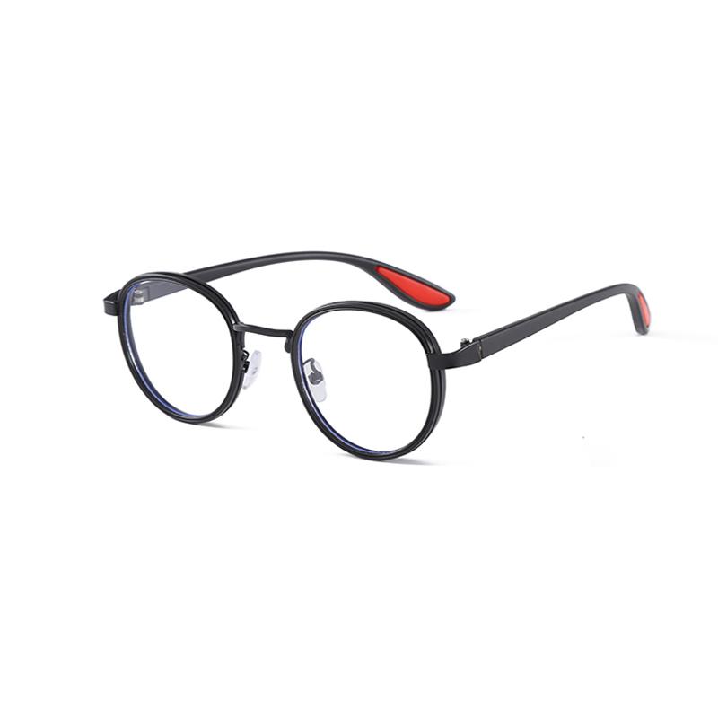 Dual Circle Retro Round Frame Reading Glasses Anti Blue Light Simple Elegant Eyewear for Middle-Aged Elderly