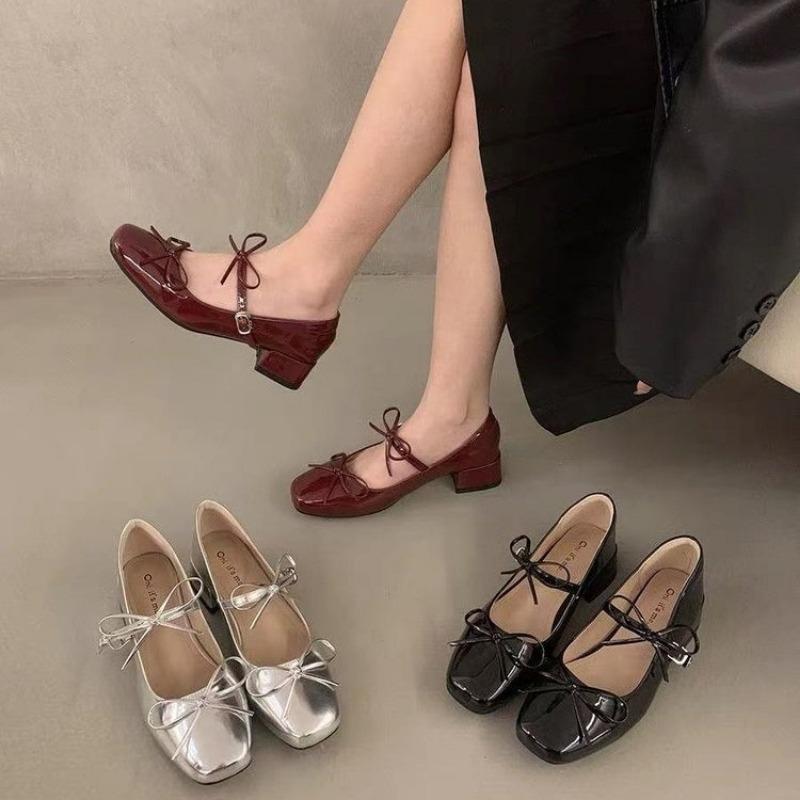2025 Spring Autumn Women Shoes Fashion Butterfly-knot Shoes Casual Low Heel Dress Street Style Shoes