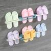 Slippers Storage Rack Strong Load-bearing Shoe Rack Wall-mounted Folding Slipper Organizer for Kitchen Bathroom Set of 2