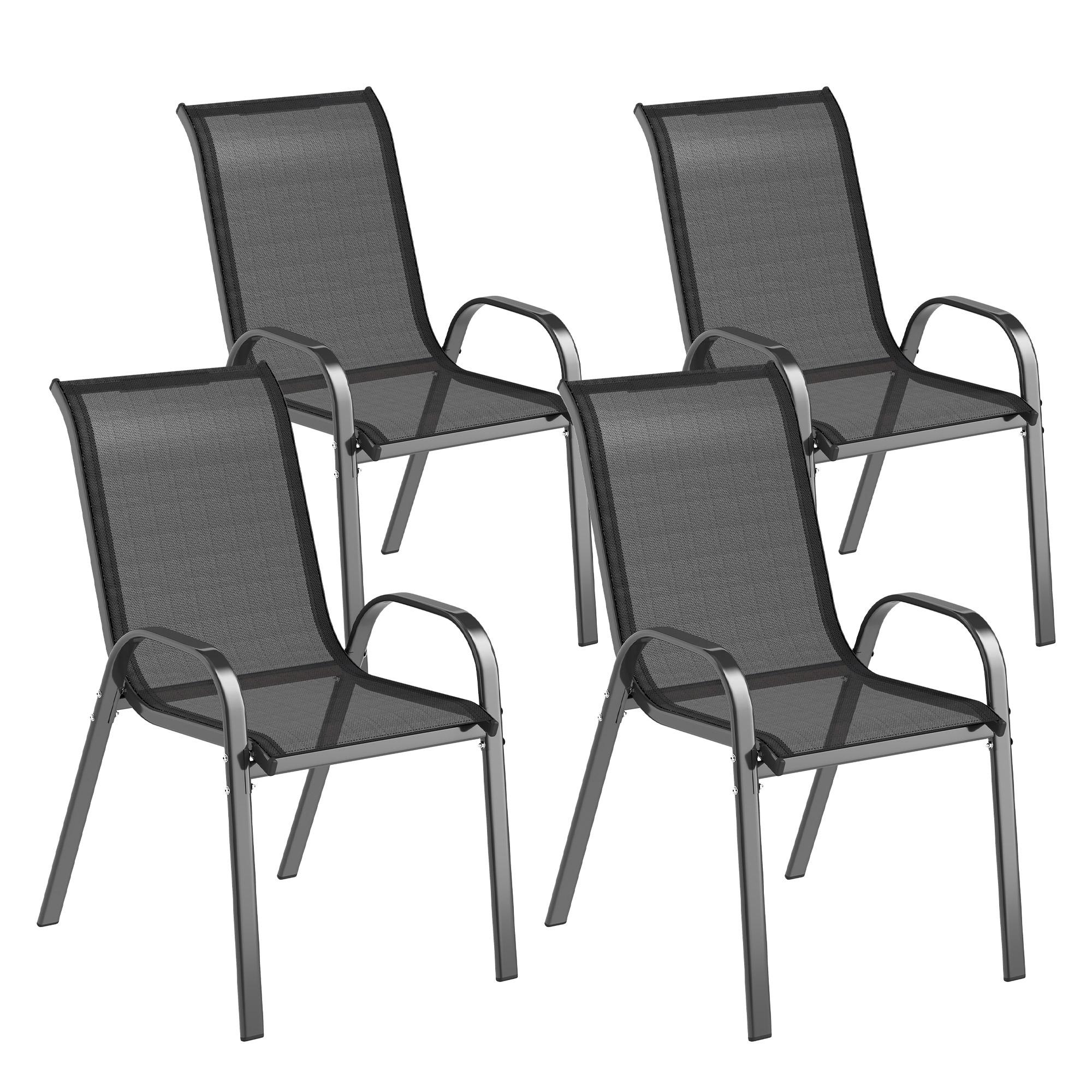 4 dārza krēslu komplekts saliekami krēsli