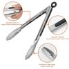 2 Pcs Stainless Steel Kitchen Tongs 9 12 Inch Locking Cooking Tongs Non-Slip Metal Food Tongs BBQ Grilling Tongs Serving Clip