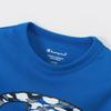 Kids Short Round Relax Graphic Logo Shorts Boys Blue 110 [Champion] T-shirt, Sleeve, Neck, Fit, Print, T-shirt & Set, Casual, CK-ZW02,
