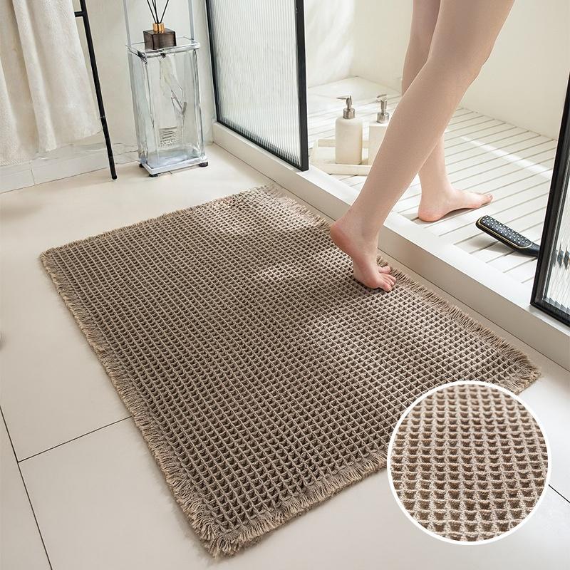 1pc 43x61cm Bathroom floor mat, non slip mat at the entrance of the bathroom, bedroom entrance mat, household water absorbent