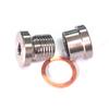 M12x1 25 Hex Socket Exhaust Pipe Nut Plug Stainless Steel with Gasket Automotive Parts Step Nut Plug
